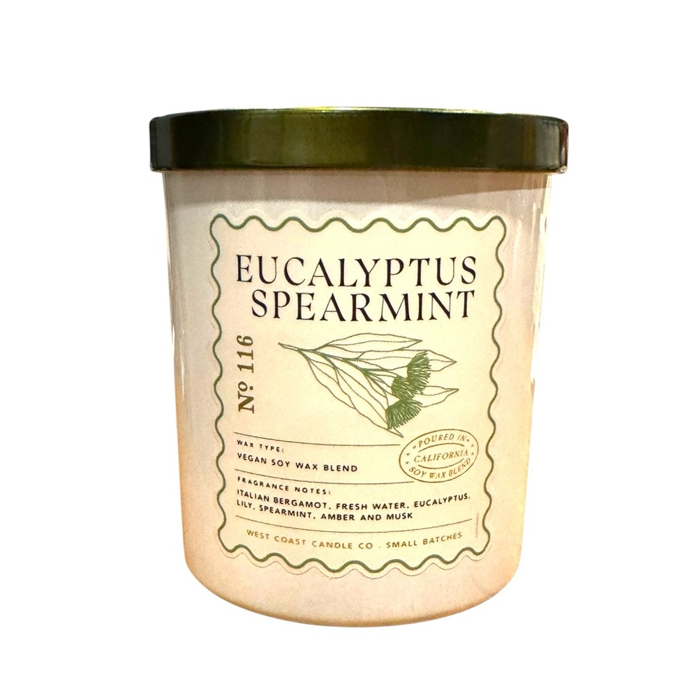 Leoben Co Eucalyptus Spearmint Vegan Soy Wax Blend Candle, 9 Oz